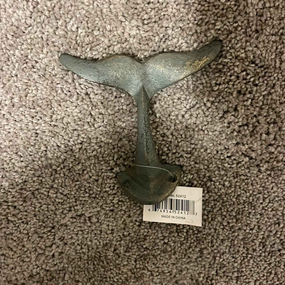 Whale / shark decor. Hook for wall.